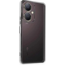 Zemira Newface Vivo Y27 Kılıf Razer Lensli Silikon - Gümüş