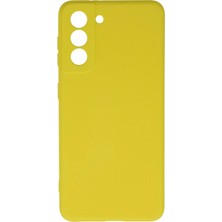 Zemira Newface Samsung Galaxy S21 Kılıf Nano Içi Kadife Silikon - Sarı