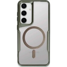 Zemira Newface Samsung Galaxy S24 Kılıf Boyi Magsafe Silikon Kapak - Yeşil