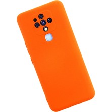 Zemira Newface Tecno Camon 16 Kılıf Nano Içi Kadife Silikon - Turuncu