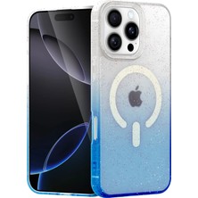 Zemira Newface Apple Iphone 16 Pro Pummel Shiny Magsafe Kapak - Mavi