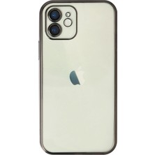 Zemira Newface Iphone 12 Kılıf Razer Lensli Silikon - Siyah