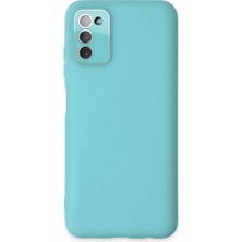 Zemira Newface Samsung Galaxy A03S Kılıf Lansman Glass Kapak - Turkuaz