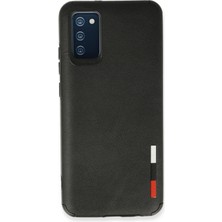 Zemira Newface Samsung Galaxy A03S Kılıf Loop Deri Silikon - Siyah