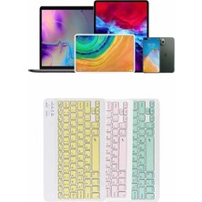 Zemira Uyumlu Kablosuz Bluetooth Şarj Edilebilir Mini Q Klavye