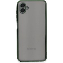 Zemira Newface Samsung Galaxy A04 Kılıf Razer Lensli Silikon - Yeşil