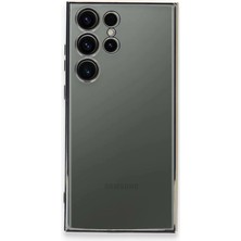 Zemira Newface Samsung Galaxy S24 Ultra Kılıf Razer Lensli Silikon - Gümüş