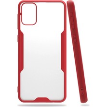 Zemira Newface Samsung Galaxy M31 Kılıf Platin Silikon - Kırmızı