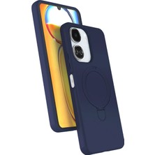 Zemira Newface Xiaomi Redmi 13C Regal Magsafe Standlı Kapak - Lacivert