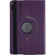 Tuba Toptaş Newface Huawei Honor Pad X8A Kılıf 360 Tablet Deri Kılıf - Mürdüm