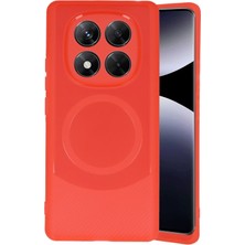 Zemira Newface Xiaomi Redmi Note 14 Pro 4g Kılıf Maya Karbon Kapak - Kırmızı