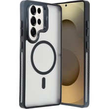Zemira Joko Samsung Galaxy S25 Ultra Flet Lens Magsafe Kapak - Siyah