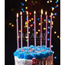 Yerli Mum Uzun Pembe 7 Li 20 cm