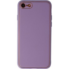Zemira Newface Iphone 7 Kılıf Coco Deri Silikon Kapak - Lila