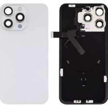 AHK Tekno Iphone 15 Pro Demirli , Magesafeli Arka Pil Kapağı / Nfc / Beyaz Titanyum