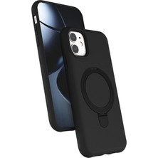 Zemira Newface Apple Iphone 11 Regal Magsafe Standlı Kapak - Siyah