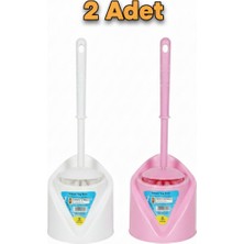 Primeaks 2'li Set Tuvalet Fırçası Takımı - Pembe & Beyaz Ekonomik Paket