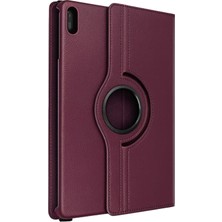 Zemira Newface Huawei Matepad 11 10.9 360 Tablet Deri Kılıf - Mürdüm