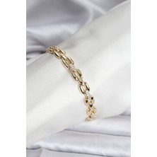 Nehir 14K Gold Renk Kaplama Zirkon Taşlı Model cm Kadın Bileklik