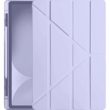 Zemira Newface Samsung Galaxy Tab S10 Fe Plus 13.1 Kalemlikli Hugo Tablet Kılıfı - Açık Mor
