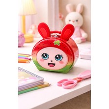 Sarece Home Kilitli Çilek Tavşan Metal Kumbara