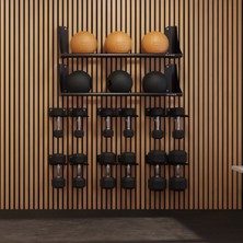 Rane Sağlık Topu Dambıl Duvara Monte Raf Takımı