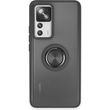 Zemira Newface Xiaomi Mi 12T Pro Kılıf Montreal Yüzüklü Silikon Kapak - Siyah