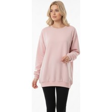 Uncia Outdoors Baskısız Basic Oversize Bisiklet Yaka Şardonlu Unisex Rahat Kalıp Sweatshirt
