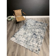 Halımax Ekstra Yumuşak Dokulu Renk Geçişli Gri Bubble Tavşan Tüyü Darcio Dikdörtgen Post Peluş Halı