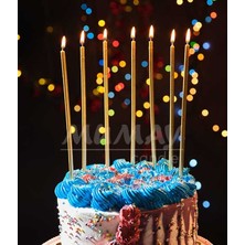 Yerli Mum Uzun Sarı 7 Li 20 cm