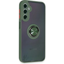 Zemira Newface Samsung Galaxy A24 4g Kılıf Montreal Yüzüklü Silikon Kapak - Yeşil