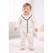 Love Giyim Yıldızlı Ay Detaylı Pijama Takımı