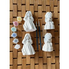 Denimay Hediyelik Prenses Figürlü Taş Boyama Seti | Zarif Kız Figürleri | Çocuklar Için Eğlenceli Aktivite