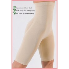 Boubon Co Ten Rengi Dikişsiz Seamless Yüksek Bel Korse Tayt Toparlayıcı Seamless Paçalı Korse Tayt