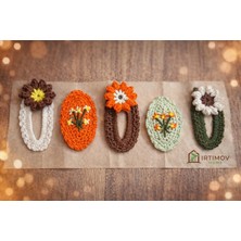 İrtimov Home El Yapımı Çiçek Nakışlı Amigurumi Toka Seti (5’li Set)