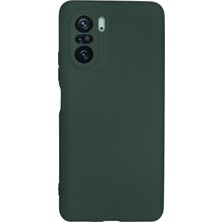 Tuba Toptaş Newface Xiaomi Poco F3 Kılıf Nano Içi Kadife Silikon - Koyu Yeşil