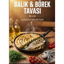 Balık Gözleme Bazlama Tavası Döküm Granit