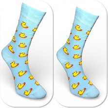 Çorapmatik Ördek Desenli Yüksek Kalite Renkli Soket Çorap