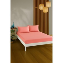 Tuba Toptaş %100 Pamuklu Çi̇ft Ki̇şi̇li̇k Çarşaf Takimi-Pembe