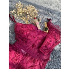 Assina Mürdüm Büstiyer Takım Gece ( Düğün,nişan,kına,özel Gün,sevgililer Günü)