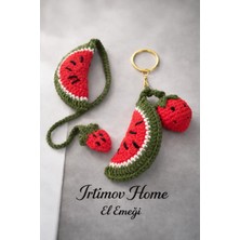 İrtimov Home El Yapımı Amigurumi Karpuz Anahtarlık ve Kitap Ayracı Seti