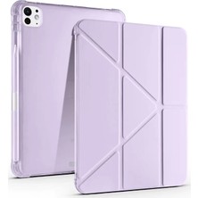 Tuba Toptaş Newface Ipad Air 13 (2024) Kılıf Kalemlikli Mars Tablet Kılıfı - Lila