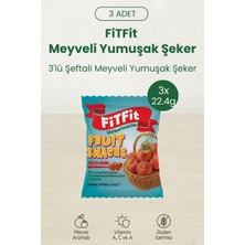 Fitfit Fruit Snacks Şeftali Meyveli Yumuşak Şeker -  Meyve Özlü, Glütensiz ve Vitaminli 22.4gx3