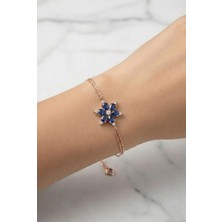 Çekirdek Jewelry 925 Ayar Gümüş Kamelya Çiçeği Bileklik