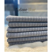 Bursa Çeyiz Lacivert Çırtlı Yüksek Bel Ispanyol Paça Palazzo Pantolon