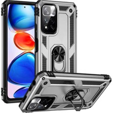 Tuba Toptaş Newface Xiaomi Redmi Note 11 Pro Plus 5g Kılıf Sofya Yüzüklü Silikon Kapak - Gümüş