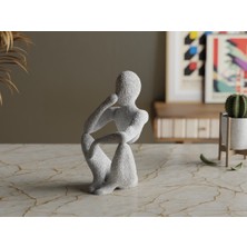 Garaj-İstanbul Minimalist Modern Düşünen Adam Heykeli Biblo Dekoratif Ev Ofis Aksesuarı
