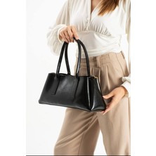 Özüm Takı Çanta Kadın Uzun Askılı Silindir Model Kol ve Omuz Çanta Siyah