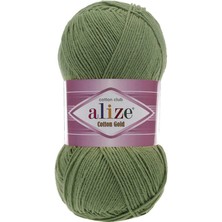 Alize Coton Gold (1 Adet) 485 Kaplumbağa Yeşili Elörgü Ipliği