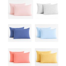 Tuba Toptaş %100 Pamuk Yastik Kilifi 50*70 ( 2 Adet) -Mavi̇